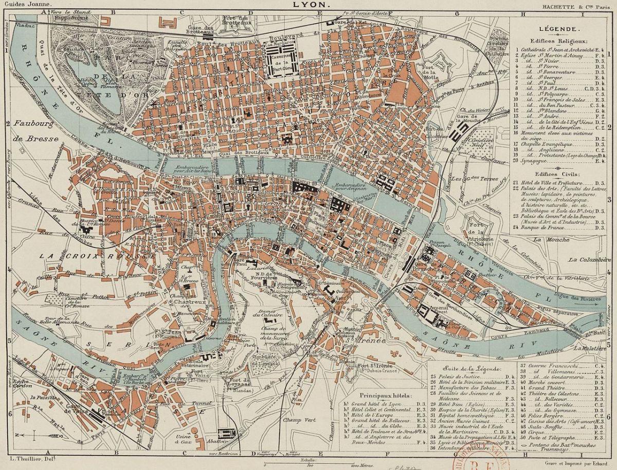 Историческая карта Лиона