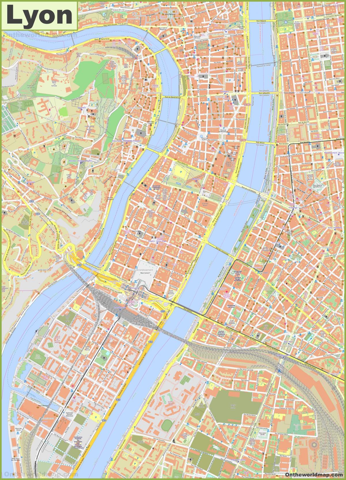 Карта улиц Лиона