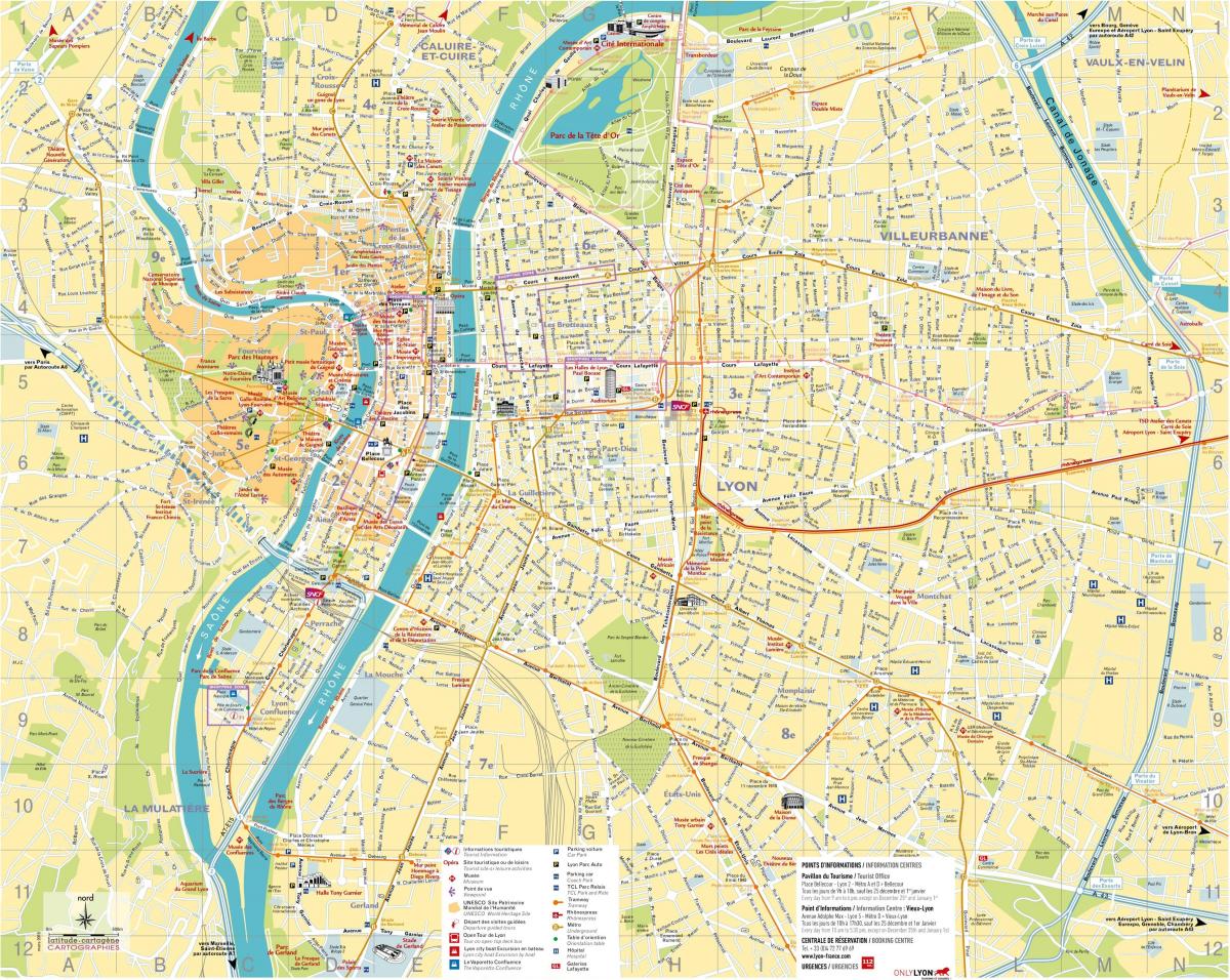Карта города Лион